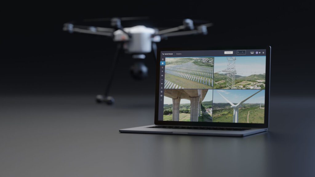 beXStream drone remote control AI-powered plaftrom view.