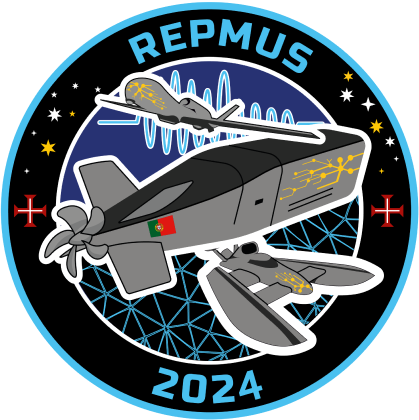 REPMUS 2024 com o logótipo oficial da NATO e da Marinha Portuguesa