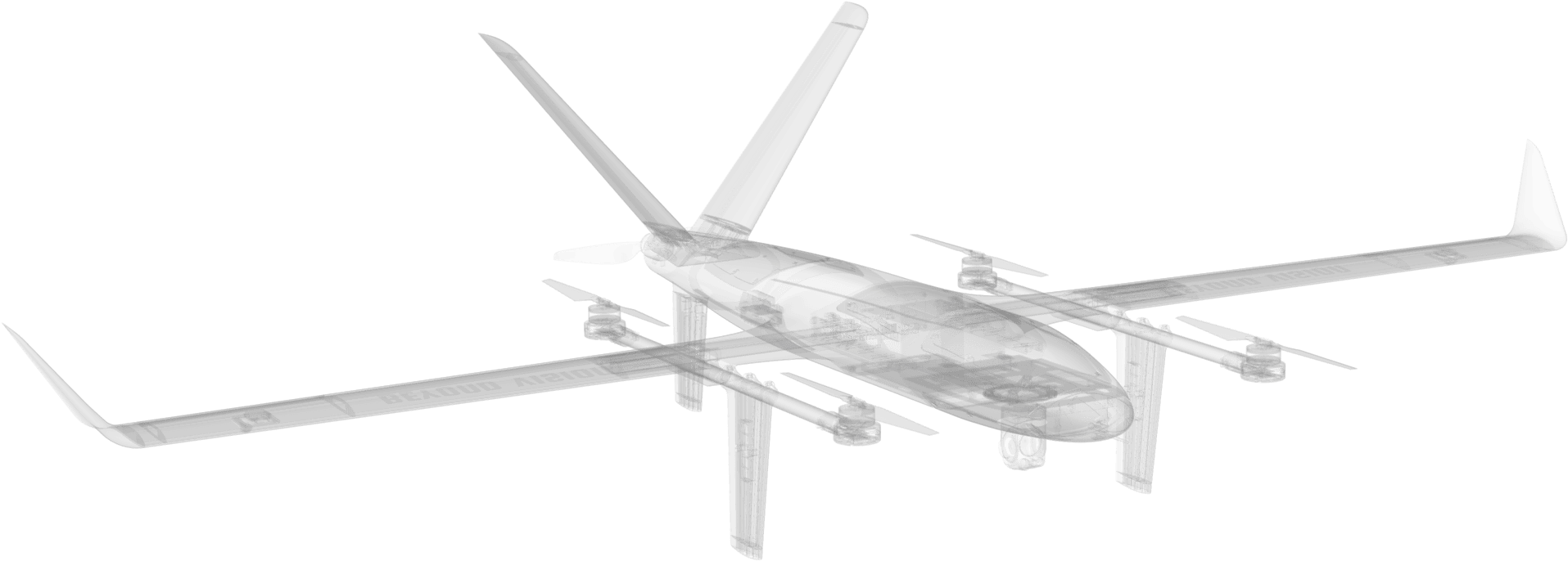 VTOne long range VTOL UAV skeleton